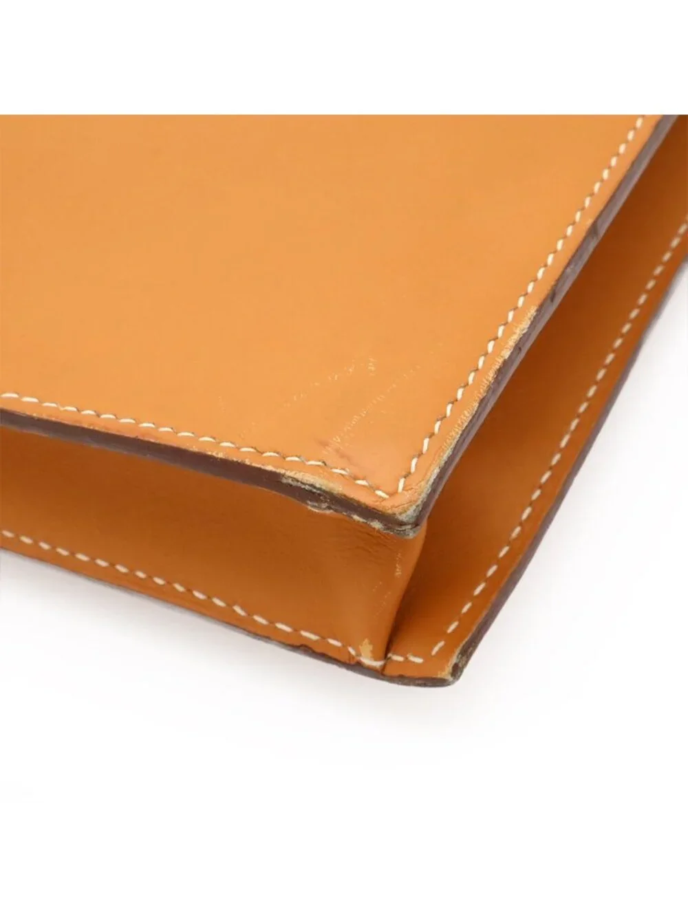 Hermes 365 PM Business Briefcase Document Purse Tablet Case Leather Light Brown